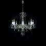 Casa Padrino Luxus Barock Kristall Kronleuchter Gold  55 x H. 57 cm - Prunkvolle Messing Kronleuchter mit b�hmischem Kristallglas - Barock M�bel - Edel & Prunkvoll