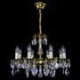 Casa Padrino Luxus Barock Kristall Kronleuchter Gold  56 x H. 42 cm - Prunkvolle Messing Kronleuchter mit b�hmischem Kristallglas - Barock M�bel - Edel & Prunkvoll