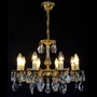 Casa Padrino Luxus Barock Kristall Kronleuchter Gold  56 x H. 42 cm - Prunkvolle Messing Kronleuchter mit b�hmischem Kristallglas - Barock M�bel - Edel & Prunkvoll