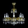 Casa Padrino Luxus Barock Kristall Kronleuchter Gold  56 x H. 42 cm - Prunkvolle Messing Kronleuchter mit b�hmischem Kristallglas - Barock M�bel - Edel & Prunkvoll
