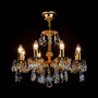 Casa Padrino Luxus Barock Kristall Kronleuchter Gold  56 x H. 42 cm - Prunkvolle Messing Kronleuchter mit b�hmischem Kristallglas - Barock M�bel - Edel & Prunkvoll