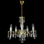 Casa Padrino Luxus Barock Kristall Kronleuchter Gold  56 x H. 50 cm - Prunkvolle Messing Kronleuchter mit b�hmischem Kristallglas - Barock M�bel - Edel & Prunkvoll