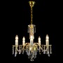 Casa Padrino Luxus Barock Kristall Kronleuchter Gold  56 x H. 50 cm - Prunkvolle Messing Kronleuchter mit b�hmischem Kristallglas - Barock M�bel - Edel & Prunkvoll
