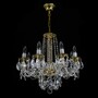 Casa Padrino Luxus Barock Kristall Kronleuchter Gold  56 x H. 52 cm - Prunkvolle Messing Kronleuchter mit b�hmischem Kristallglas - Barock M�bel - Edel & Prunkvoll