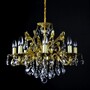 Casa Padrino Luxus Barock Kristall Kronleuchter Gold  56 x H. 54 cm - Prunkvolle Messing Kronleuchter mit b�hmischem Kristallglas - Barock M�bel - Edel & Prunkvoll 