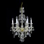 Casa Padrino Luxus Barock Kristall Kronleuchter Gold  56 x H. 87 cm - Prunkvolle Messing Kronleuchter mit b�hmischem Kristallglas - Barock M�bel - Edel & Prunkvoll