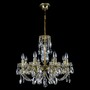 Casa Padrino Luxus Barock Kristall Kronleuchter Gold  57 x H. 52 cm - Prunkvolle Messing Kronleuchter mit b�hmischem Kristallglas - Barock M�bel - Edel & Prunkvoll 