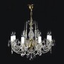 Casa Padrino Luxus Barock Kristall Kronleuchter Gold  58 x H. 48 cm - Prunkvolle Messing Kronleuchter mit b�hmischem Kristallglas - Barock M�bel - Edel & Prunkvoll 