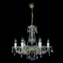 Casa Padrino Luxus Barock Kristall Kronleuchter Gold  58 x H. 50 cm - Prunkvolle Messing Kronleuchter mit b�hmischem Kristallglas - Barock M�bel - Edel & Prunkvoll 