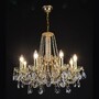 Casa Padrino Luxus Barock Kristall Kronleuchter Gold  58 x H. 50 cm - Prunkvolle Messing Kronleuchter mit b�hmischem Kristallglas - Barock M�bel - Edel & Prunkvoll