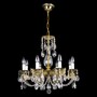 Casa Padrino Luxus Barock Kristall Kronleuchter Gold  58 x H. 52 cm - Prunkvolle Messing Kronleuchter mit b�hmischem Kristallglas - Barock M�bel - Edel & Prunkvoll 