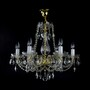 Casa Padrino Luxus Barock Kristall Kronleuchter Gold  59 x H. 56 cm - Prunkvolle Messing Kronleuchter mit b�hmischem Kristallglas - Barock M�bel - Edel & Prunkvoll