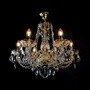 Casa Padrino Luxus Barock Kristall Kronleuchter Gold  59 x H. 56 cm - Prunkvolle Messing Kronleuchter mit b�hmischem Kristallglas - Barock M�bel - Edel & Prunkvoll