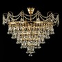 Casa Padrino Luxus Barock Kristall Kronleuchter Gold  60 x H. 40 cm - Prunkvolle Messing Kronleuchter mit b�hmischem Kristallglas - Barock M�bel - Edel & Prunkvoll