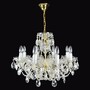 Casa Padrino Luxus Barock Kristall Kronleuchter Gold  60 x H. 44 cm - Prunkvolle Messing Kronleuchter mit b�hmischem Kristallglas - Barock M�bel - Edel & Prunkvoll