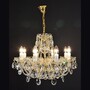 Casa Padrino Luxus Barock Kristall Kronleuchter Gold  60 x H. 44 cm - Prunkvolle Messing Kronleuchter mit b�hmischem Kristallglas - Barock M�bel - Edel & Prunkvoll