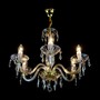 Casa Padrino Luxus Barock Kristall Kronleuchter Gold  60 x H. 47 cm - Prunkvolle Messing Kronleuchter mit b�hmischem Kristallglas - Barock M�bel - Edel & Prunkvoll