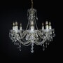 Casa Padrino Luxus Barock Kristall Kronleuchter Gold  60 x H. 51 cm - Prunkvolle Messing Kronleuchter mit b�hmischem Kristallglas - Barock M�bel - Edel & Prunkvoll