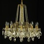 Casa Padrino Luxus Barock Kristall Kronleuchter Gold  60 x H. 55 cm - Prunkvolle Messing Kronleuchter mit b�hmischem Kristallglas - Barock M�bel - Edel & Prunkvoll 