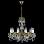 Casa Padrino Luxus Barock Kristall Kronleuchter Gold  60 x H. 58 cm - Prunkvolle Messing Kronleuchter mit b�hmischem Kristallglas - Barock M�bel - Edel & Prunkvoll 