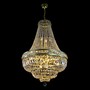 Casa Padrino Luxus Barock Kristall Kronleuchter Gold  60 x H. 90 cm - Prunkvolle Messing Kronleuchter mit b�hmischem Kristallglas - Barock M�bel - Edel & Prunkvoll