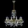 Casa Padrino Luxus Barock Kristall Kronleuchter Gold  61 x H. 56 cm - Prunkvolle Messing Kronleuchter mit b�hmischem Kristallglas - Barock M�bel - Edel & Prunkvoll 