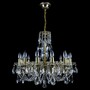 Casa Padrino Luxus Barock Kristall Kronleuchter Gold  61 x H. 56 cm - Prunkvolle Messing Kronleuchter mit b�hmischem Kristallglas - Barock M�bel - Edel & Prunkvoll