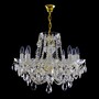 Casa Padrino Luxus Barock Kristall Kronleuchter Gold  62 x H. 44 cm - Prunkvoller Messing Kronleuchter mit b�hmischem Kristallglas - Barock M�bel - Edel & Prunkvoll