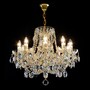 Casa Padrino Luxus Barock Kristall Kronleuchter Gold  62 x H. 44 cm - Prunkvoller Messing Kronleuchter mit b�hmischem Kristallglas - Barock M�bel - Edel & Prunkvoll