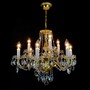 Casa Padrino Luxus Barock Kristall Kronleuchter Gold  62 x H. 50 cm - Prunkvolle Messing Kronleuchter mit b�hmischem Kristallglas - Barock M�bel - Edel & Prunkvoll