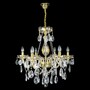 Casa Padrino Luxus Barock Kristall Kronleuchter Gold  62 x H. 56 cm - Prunkvolle Messing Kronleuchter mit b�hmischem Kristallglas - Barock M�bel - Edel & Prunkvoll