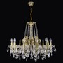 Casa Padrino Luxus Barock Kristall Kronleuchter Gold  62 x H. 65 cm - Prunkvolle Messing Kronleuchter mit b�hmischem Kristallglas - Barock M�bel - Edel & Prunkvoll