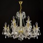 Casa Padrino Luxus Barock Kristall Kronleuchter Gold  64 x H. 68 cm - Prunkvolle Messing Kronleuchter mit b�hmischem Kristallglas - Barock M�bel - Edel & Prunkvoll