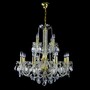 Casa Padrino Luxus Barock Kristall Kronleuchter Gold  64 x H. 68 cm - Prunkvolle Messing Kronleuchter mit b�hmischem Kristallglas - Barock M�bel - Edel & Prunkvoll