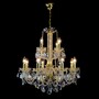 Casa Padrino Luxus Barock Kristall Kronleuchter Gold  64 x H. 68 cm - Prunkvolle Messing Kronleuchter mit b�hmischem Kristallglas - Barock M�bel - Edel & Prunkvoll