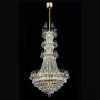 Casa Padrino Luxus Barock Kristall Kronleuchter Gold  65 x H. 130 cm - Prunkvolle Messing Kronleuchter mit b�hmischem Kristallglas - Barock M�bel - Edel & Prunkvoll 