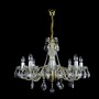 Casa Padrino Luxus Barock Kristall Kronleuchter Gold  65 x H. 50 cm - Prunkvoller Messing Kronleuchter mit b�hmischem Kristallglas - Barock M�bel - Edel & Prunkvoll