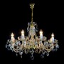 Casa Padrino Luxus Barock Kristall Kronleuchter Gold  65 x H. 50 cm - Prunkvoller Messing Kronleuchter mit b�hmischem Kristallglas - Barock M�bel - Edel & Prunkvoll