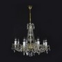 Casa Padrino Luxus Barock Kristall Kronleuchter Gold  65 x H. 58 cm - Prunkvolle Messing Kronleuchter mit b�hmischem Kristallglas - Barock M�bel - Edel & Prunkvoll