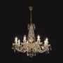 Casa Padrino Luxus Barock Kristall Kronleuchter Gold  65 x H. 58 cm - Prunkvolle Messing Kronleuchter mit b�hmischem Kristallglas - Barock M�bel - Edel & Prunkvoll