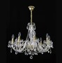 Casa Padrino Luxus Barock Kristall Kronleuchter Gold  65 x H. 60 cm - Prunkvolle Messing Kronleuchter mit b�hmischem Kristallglas - Barock M�bel - Edel & Prunkvoll