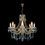 Casa Padrino Luxus Barock Kristall Kronleuchter Gold  65 x H. 62 cm - Prunkvoller Messing Kronleuchter mit b�hmischem Kristallglas - Barock M�bel - Edel & Prunkvoll