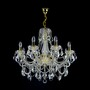 Casa Padrino Luxus Barock Kristall Kronleuchter Gold  65 x H. 62 cm - Prunkvoller Messing Kronleuchter mit b�hmischem Kristallglas - Barock M�bel - Edel & Prunkvoll
