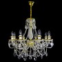 Casa Padrino Luxus Barock Kristall Kronleuchter Gold  65 x H. 62 cm - Prunkvoller Messing Kronleuchter mit b�hmischem Kristallglas - Barock M�bel - Edel & Prunkvoll