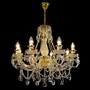 Casa Padrino Luxus Barock Kristall Kronleuchter Gold  65 x H. 62 cm - Prunkvoller Messing Kronleuchter mit b�hmischem Kristallglas - Barock M�bel - Edel & Prunkvoll
