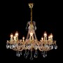 Casa Padrino Luxus Barock Kristall Kronleuchter Gold  66 x H. 53 cm - Prunkvolle Messing Kronleuchter mit b�hmischem Kristallglas - Barock M�bel - Edel & Prunkvoll