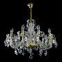 Casa Padrino Luxus Barock Kristall Kronleuchter Gold  66 x H. 53 cm - Prunkvolle Messing Kronleuchter mit b�hmischem Kristallglas - Barock M�bel - Edel & Prunkvoll