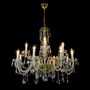 Casa Padrino Luxus Barock Kristall Kronleuchter Gold  66 x H. 60 cm - Prunkvolle Messing Kronleuchter mit b�hmischem Kristallglas - Barock M�bel - Edel & Prunkvoll