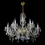 Casa Padrino Luxus Barock Kristall Kronleuchter Gold  66 x H. 60 cm - Prunkvolle Messing Kronleuchter mit b�hmischem Kristallglas - Barock M�bel - Edel & Prunkvoll