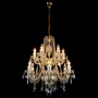 Casa Padrino Luxus Barock Kristall Kronleuchter Gold  66 x H. 68 cm - Prunkvolle Messing Kronleuchter mit b�hmischem Kristallglas - Barock M�bel - Edel & Prunkvoll
